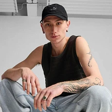 Бейсболка спорт. PUMA ESS Elevated BB Cap, 02598301, 100% хлопок, черный