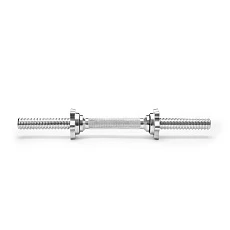 Гриф гантельный TORRES, PL5031, d25 мм, 40 см, сталь, замок-гайка, хром