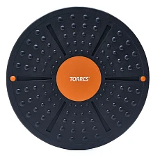 Балансирующий диск TORRES, AL1011, диаметр 40 см., нескользящее покрытие, черно-оранжевый