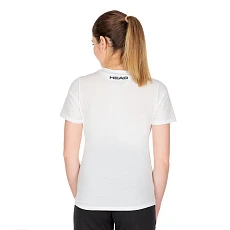 Футболка женская HEAD Club Original T-Shirt W 814845-WH-XS, р.XS, полиэстер, хлопок, эластан, белый
