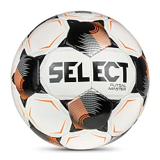 Мяч футзал. SELECT Futsal Master V26, 1043471004, р.4, Basic, 32п, ПУ, руч.сш, бело-черно-оранж
