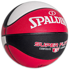 СЦ*Мяч баск. SPALDING Super Flite 76929z, р.7, синт. кожа ( композит), красно-черно-белый