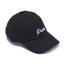 Бейсболка спорт. PUMA ESS Script Logo Dad Cap, 02703901, 100% хлопок, черный