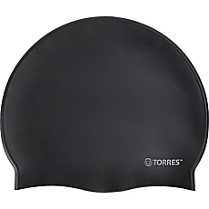 Шапочка для плав. TORRES Flat, SW-12201BK, черный, силикон