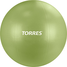 СЦ*Мяч гимн. TORRES, AL122165MT, диам. 65 см, эласт. ПВХ,с защ. от взрыва, с насосом, оливковый