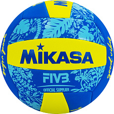 Мяч вол. пляжн. MIKASA BV354TV-GV-YB, синт.кожа (ТПЕ),маш.сш.,18 пан, бут.кам, желто-синий