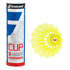 Воланы для бадминтона Babolat Nylon Cup 562006, 6шт, нейлон/пробка, желтый