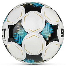 Мяч футзал. SELECT Futsal Attack V26, 1073471009, р.4, 32п, ПУ, руч.сш, бело-сине-черный