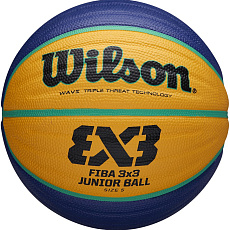 Мяч баск. WILSON FIBA3x3 Replica, WTB1133XB, р.5, резина, бутил. камера, желто-синий