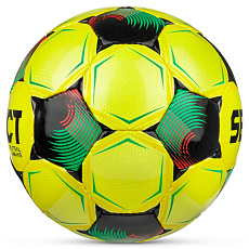 Мяч футзал. SELECT Futsal Mimas V26, 1053471007, р.4,FIFA Basic, 32п, ПУ, руч.сш, желто-зелено-черн.