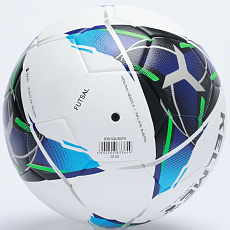 Мяч футзал. KELME Vortex 18.2 Indoor, 8301QU5074-113, р.4, 32 пан, ТПУ, термосш, бело-сине-зеленый