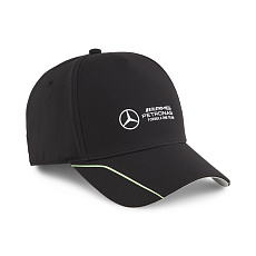 Бейсболка PUMA MAPF1 BB Cap 02569301, 100% полиэстер, черно-салатовый