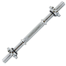 Гриф гантельный TORRES, PL5031, d25 мм, 40 см, сталь, замок-гайка, хром