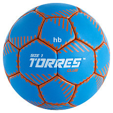Мяч ганд. TORRES Club, H32441, р.1, ПУ, 5 подкл. слоев, руч. сшивка, синий