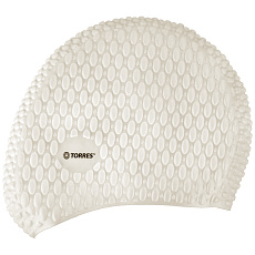 СЦ*Шапочка для плав. TORRES Bobbles, SW-12204WH, белый, силикон