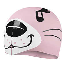 Шапочка для плав. дет. SPEEDO Cap Jr, 8-00232614670, РОЗОВО-ЧЕРНЫЙ, силикон