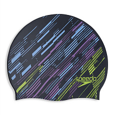Шапочка для плав. SPEEDO Reversible Moulded, 8-0933716687, ЧЕРНО-ФИОЛЕТОВЫЙ, силикон