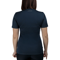 Футболка женская HEAD Club 22 T-Shirt W 814725-NV-L, р.L, 100% полиэстер, темно-синий