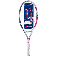 Ракетка б/т дет. BABOLAT B`FLY 23 Gr000, 140486, для 7-9лет, алюминий,со струнами, бело-розовый