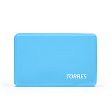 Блок для йоги TORRES, YL8005, размер 8x15x23 см, материал ЭВА, голубой