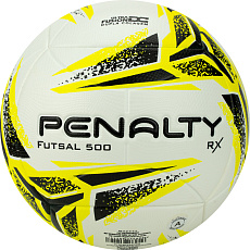 Мяч футзал. PENALTY BOLA FUTSAL RX 500 XXIII, 5213421810-U, р.4, PU, термосшивка, бел--желт-черный
