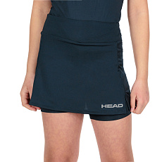 Юбка-шорты тренир. жен. HEAD Club Basic Skort W 814399-NV-XL, р.XL, 92%полиэстер,8% эластан,т-синий