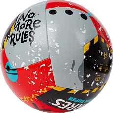Мяч футб. TORRES Junior-4 Super, F323304, р.4, ПУ,4 сл,12п, гибрид.сш, крас-чёрн-сер