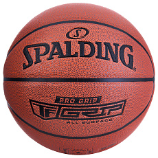 Мяч баск. SPALDING Pro Grip 76874z, р.7, композит. кожа (ПУ) коричневый