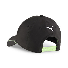 Бейсболка PUMA MAPF1 BB Cap 02569301, 100% полиэстер, черно-салатовый