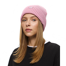 Шапка PUMA ESS Patch Mid Crown Beanie, 02641703, акрил, полиамид, полиэстер, розовый