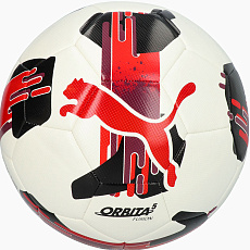 Мяч футб. PUMA Orbita 5 Fusion, 08433104, р.5, 32 пан, ТПУ, гибридн. сш., бело-красный
