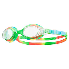 Очки для плав. дет. TYR Swimple Tie Dye Kids, LGSWTD-307, ПРОЗРАЧНЫЕ линзы, мультиколор опр.