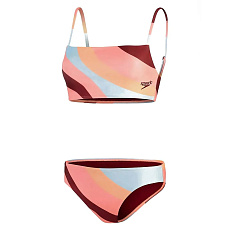 Купальник SPEEDO Womens Printed Adjustable Thinstrap 2 Piece 8-00308314497, размер 38, российский размер 50, полиэстер, эластан, мултикол
