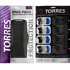 Наколенники спортивные TORRES Active, PRL112223M-02, размер M, пара, чёрный