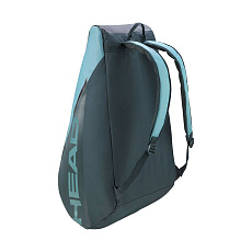 Сумка-чехол HEAD Tour Racquet Bag L, 260713-CB, с карманом для 9 тен.ракеток, сине-темно.бирюзовый