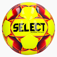 Мяч футзал. SELECT Futsal Attack V24, 3883446563, р.4, 32п, ПУ, руч.сш, желто-красный