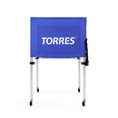 Тележка для мячей TORRES, SS11022, на 25-30 шт., дл. 67см, глуб.45 см, выс.103 см, сине-белая