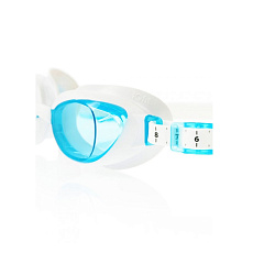 Очки для плав. SPEEDO Aquapure Female, 8-090044284, ГОЛУБЫЕ линзы, сменн. переносица, бел опр.