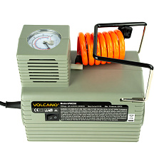 Компрессор электр. VOLCANO, PM250, 46,5 л/мин, 18х14х16 см, манометр, 3 иглы, 95Вт, сер
