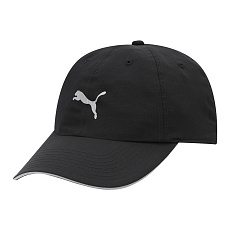 Бейсболка спорт. PUMA Running Cap III 02616901, 100% полиэстер, черный