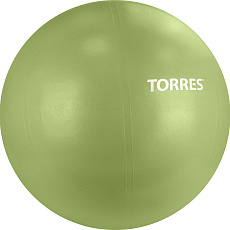 СЦ*Мяч гимн. TORRES, AL122165MT, диам. 65 см, эласт. ПВХ,с защ. от взрыва, с насосом, оливковый
