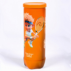 Мяч теннисный детский NS Orange, 5021005, уп.3 шт, резина, шерть, нейлон, желто-оранжевый