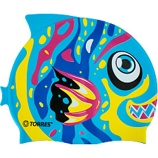 Шапочка для плав. дет. TORRES Junior, SW-12206AF, голубой, силикон