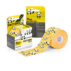 Тейп кинезиологический Tmax Pattern Panda (5 см x 5 м), арт. 423429, рисунок панда
