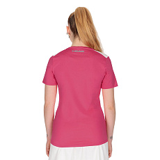 Футболка женская HEAD Club 22 T-Shirt W 814431-MA-XL, р.XL, 92% полиэстер, 8% эластан, розовый