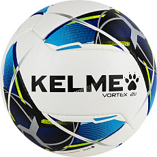 Мяч футб. KELME Vortex 21.1, 8101QU5003-113, р.5, 10 панелей, ПУ, ручн.сшивка, бело-синий