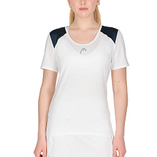 Футболка женская HEAD Club 22 T-Shirt W 814431-WHDB-XS, р.XS, 92% полиэстер, 8% эластан, ,белый