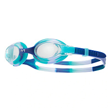 Очки для плав. дет. TYR Swimple Tie Dye Kids, LGSWTD-509, ПРОЗРАЧНЫЕ линзы, мультиколор опр.