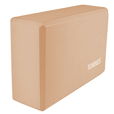 Блок для йоги TORRES, YL8005P, размер 8x15x23 см, материал ЭВА, пудровый