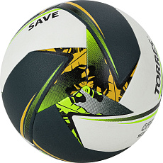 Мяч вол. TORRES Save, V321505 р.5, синт.кожа (ПУ), гибрид, бут.кам, бело-зелено-желтый